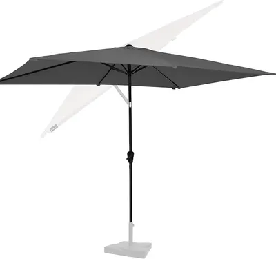 Produktbild von Sonnenschirm rechteckig 200x300 - Rechteckiger Sonnenschirm für Terasse, Garten, Balkon, Gastro - Knickbar, Kurbel, Wetterfest - Rapallo