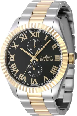 Produktbild von Invicta Specialty 47425 Herrenuhr - Quarzwerk - Edelstahl mit schwarzem Zifferblatt - 43 mm