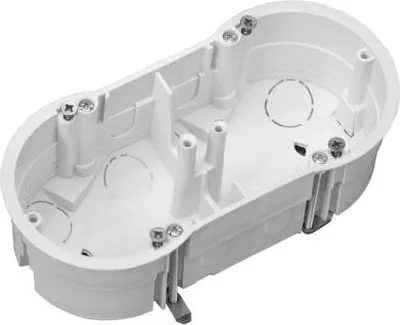 Produktbild von 4 Stück Hohlwanddose 2-fach Schalterdose Abzweigdose Hohlraumdose Ø 60 x 45 mm