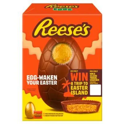 Produktbild von Reese's - Milk Chocolate Hollow Egg Snack Size with 1 Reese's Peanut Butter Cup, 92g