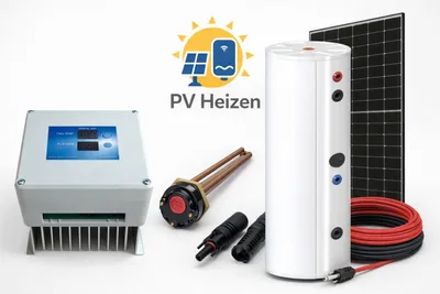 Produktbild von MEGA PWM PV-Komplettset mit Solimpeks Hygienespeicher 200L & 2875Wp Heizleistung