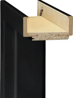 Produktbild von Pertura Komplettzarge Nachbildung Uni schwarz 73,5x198,5x7,5 cm Rechts