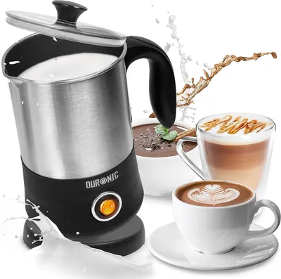 Produktbild von Duronic MF300, Automatic milk frother/warmer, Schwarz, Edelstahl, Edelstahl, 300 ml, 400 ml, 0,375 l