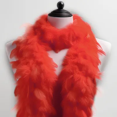 Image de Boa de plumes - écharpe de plumes, longueur 180 cm, rouge