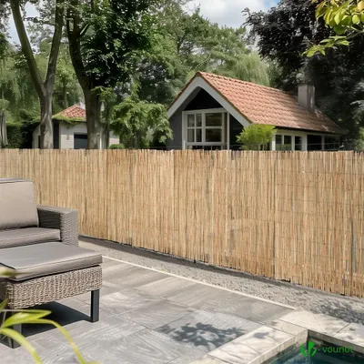 Produktbild von Gartenabsperrwand 100 x 300 cm mit Fixierklammern aus Metall für Terrasse Balkon
