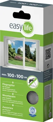 Produktbild von IS-Gitter-Fenster 100 x 100 cm weiss mit Klettband
