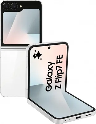 Image de Samsung Galaxy Z Flip7 FE, 17 cm (6.7"), 2640 x 1080 pixels, 8 Go, 256 Go, 50 MP, blanc