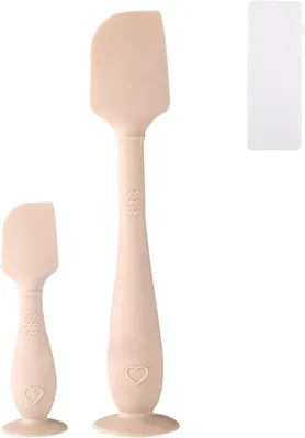Produktbild von Windiaperspatel 2 Stück, für Baby, mit Reiseetui, Silikon, beige