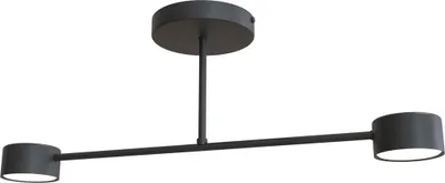 Zdjęcie produktu dla Lampa sufitowa minimalistyczna czarna HALO 2xGX53 8W Emibig