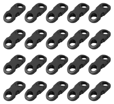 Sicherheitsschnalle 6 mm, 20 Stück, Kunststoff, schwarz