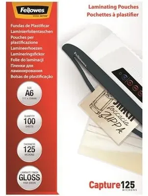 Obrázok produktu pre Fellowes 5307201, Priehľadná, Plast, 160 mm, 118 mm, 1 mm, 100 kusov