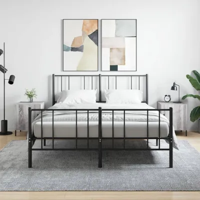 Produktbild von vidaXL Nachttische 2 Stk. Grau Sonoma 40x40x50 cm Holzwerkstoff - Nachttisch - Nachttische - Schrank - Nachtschrank