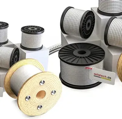 Produktbild von EDELSTAHL DRAHT SEIL A4 V4A 8mm 1 Meter   7x19  NIRO