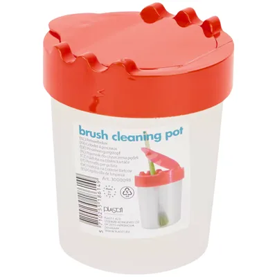 Produktbild von Plast1 Pinselbecher mit Deckel – Wasserbehälter für Malerei & Farben – Auslaufsicher & Stabil – Perfekt für Kinder, Künstler & Schule