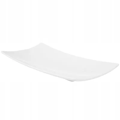 Zdjęcie produktu dla Porcelanowy talerz prostokątny biały 26,5 x 12,5 cm