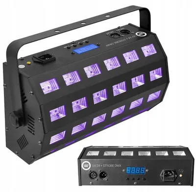 Obrázok produktu pre LIGHT4ME UV 24 + STROBE DMX – ultrafialový reflektor s funkciou stroboskopu a ovládaním DMX