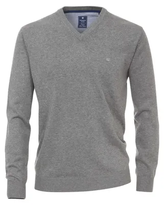 Redmond Pullover mit V-Ausschnitt in grau