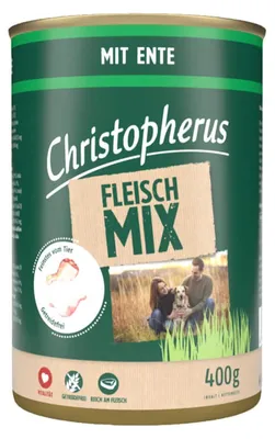 Produktbild von Christopherus Fleischmix mit Ente Nassfutter für Hunde 6 x 400 g