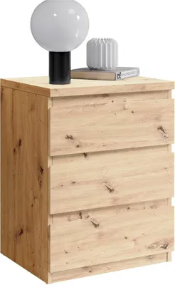 Produktbild von Nachttisch - Artisan Eiche Nachbildung - B 45 cm - 3 Schubladen