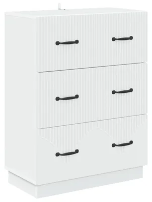 Zdjęcie produktu dla Komoda z szufladami vidaXL, biała, 66 x 34,5 x 87 cm, materiał drewnopochodny