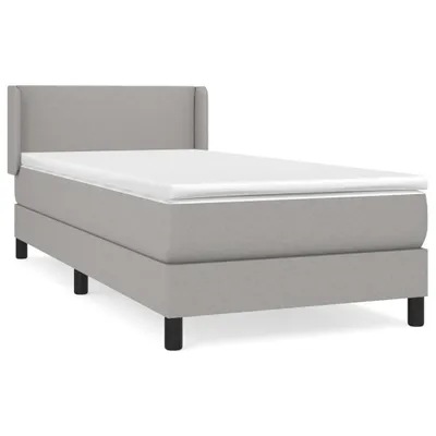 Produktbild von vidaXL Boxspringbett mit Matratze Hellgrau 90x200 cm Stoff