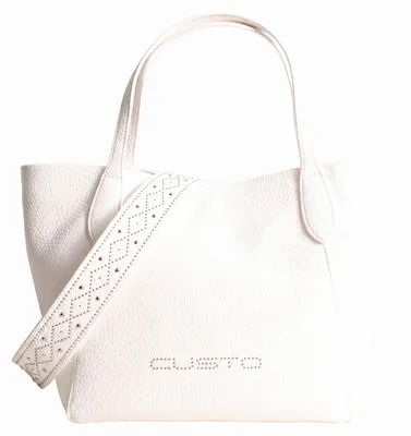 Produktbild von Handtasche für Damen, Marke Cielò, aus schwarzem Leder, mit abnehmbarer Schulterriemen und Nieten