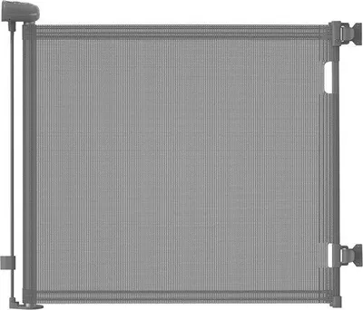 Image de Barrière de sécurité pour bébé, largeur 140 cm, hauteur 80 cm, pour escaliers/portes/couloirs/extérieur, gris