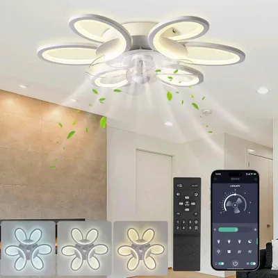 Produktbild von Smart Deckenventilator mit Beleuchtung und Fernbedienung Ø65cm Dimmbar 3000-6000K Deckenleuchte mit Ventilator 6 Windgeschwindigkeiten