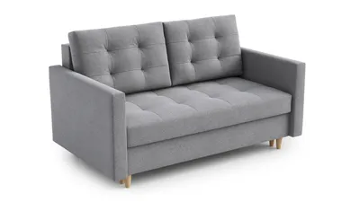 Produktbild von AX LIVING Spaxton 2 Sitzer Sofa Klein 155 cm Grau mit Schlaffunktion
