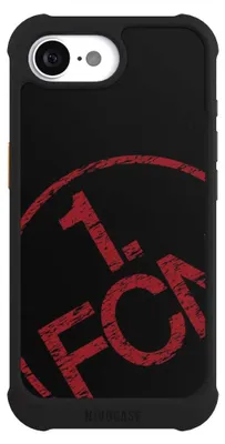 Produktbild von NIVOCASE Hülle für Apple iPhone 17e  Stoßfeste Handyhülle NIVOmax Case Schwarz 1. FCN Fanartikel Textur