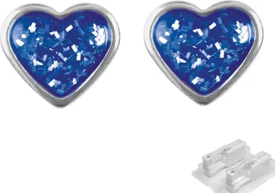 Produktbild von Medizinische Ohrstecker: Erstohrstecker Studex 75 „Glitter Herz“ Blau