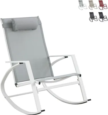 Immagine prodotto di Sedia a dondolo moderna per esterni Bizzotto Demid New - Grigio