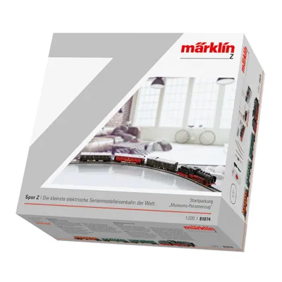 Produktbild von Märklin Model Railway Starter Pack 81874 "Museum Passenger Train with Steam Train BR 24 - Locomotive Track Z, 24 cm, Made of Metal with Plastic Tender, from 15 Years