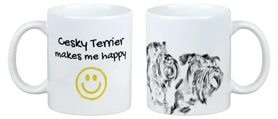 Image de Terrier tchèque, Terrier de Bohême, Český Teriér - Tasse avec chien, tasse joyeuse pour les amoureux des chiens, cadeau personnalisé de la marque Art-Dog