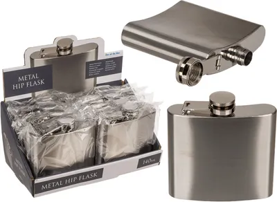 Produktbild von OOTB Metall-Flachmann für ca. 140 ml ca. 10 x 95 cm