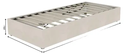 Obrázok produktu pre Rám postele, robustná konštrukcia, moderný dizajn, béžová farba, 90 x 200 cm