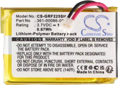 Zdjęcie produktu dla Akumulator pasujący do Garmin Vivoactive 4, Forerunner 225, Approach G10, 361-00086-23, 3,7 V, 180 mAh