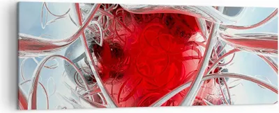 Produktbild von Bild auf Leinwand - Leinwandbild - Abstrakt zusammensetzung 3d grafiken - 140x50cm - Wand Bild - Wanddeko - Leinwanddruck - Bilder - Kunstdruck - Leinwand bilder - Wandkunst - AB140x50-0998