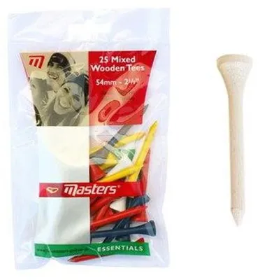 Produktbild von Masters Golf Holz Tees 2 1/8 54mm Bunt 25 Stück