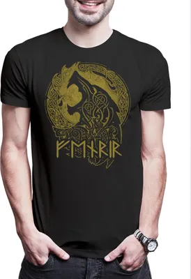 Produktbild von Urban Backwoods Viking Fenrir C, Herren T-Shirt, Farbe: Schwarz, Größe: L