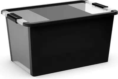 Produktbild von SuperSparSet 10x Mehrzweck Aufbewahrungsbehälter STORAGE mit Deckel | HxBxT 28x55x35cm | 40 Liter | Schwarz | Behälter, Box, Aufbewahrungsbehälter, Aufbewahrungsbox