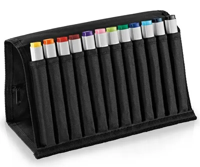 Immagine prodotto di COPIC Classic pennarelli ad alcool bifacciali Fine & Chisel 12 pz, tonalità di base in astuccio