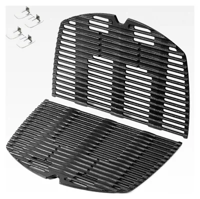 Produktbild von Grillrost aus Gusseisen für Weber Q300, Q320, Q3000, Q3100, Q3200 Serie Gasgrill, BBQ Ersatzset