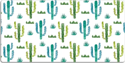 Produktbild von Schreibtischmatte Tischunterlage 100x50 cm Mauspad - Lackierte Kaktee