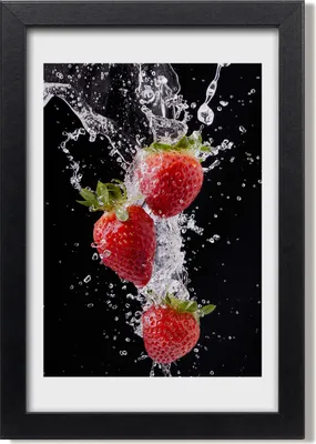 Produktbild von Bild 20x30 MDF-Rahmen, Wandkunst Erdbeeren
