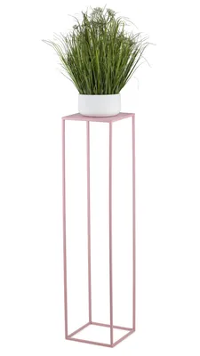 Produktbild von HowHomely Modern Pflanzenständer, Blumenhocker aus Metall Rosa 100 cm Höhe - Blumenständer für das Haus