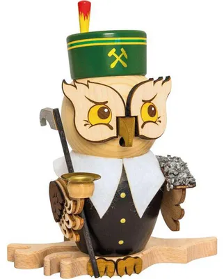 Produktbild von Räuchereule Bergmann (18cm) von Drechslerei Kuhnert