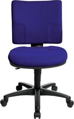 Produktbild von Bürodrehstuhl U50 ohne Armlehnen - blau Sicherheitsdoppelrollen für alle Böden.