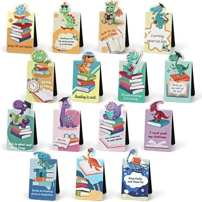Produktbild von Famanu Magnetische Lesezeichen Dinosaurus - 30 Stück