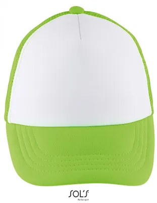 Obrázek produktu pro SOLs 03091 | Dětská kšiltovka Bubble Kids Cap, 5-Panel-Form - Barva: White/Neon Green - Velikost: One Size